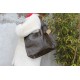 Beach Hobo Dark Green Leather Bag